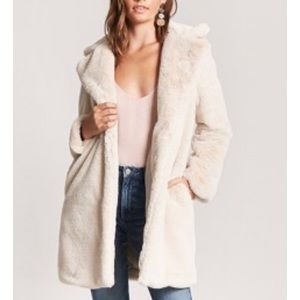 Forever 21 Long Faux Fur Coat Women’s S